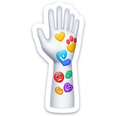 Arm cast with signatures  sticker