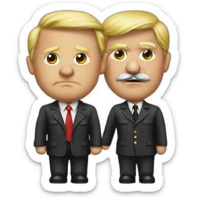 Hitler et trump sticker