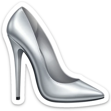 tacones plateadas sticker