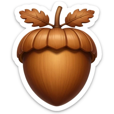 acorn emoji without human face sticker