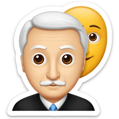 Şapkalı gülen yüz ve el işareti sticker