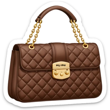 dark brown miu miu bag sticker