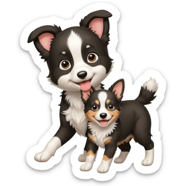 smile bordercollie baby sticker