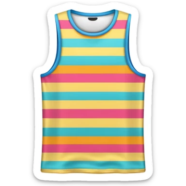colorful patterned sleeveless t-shirt sticker