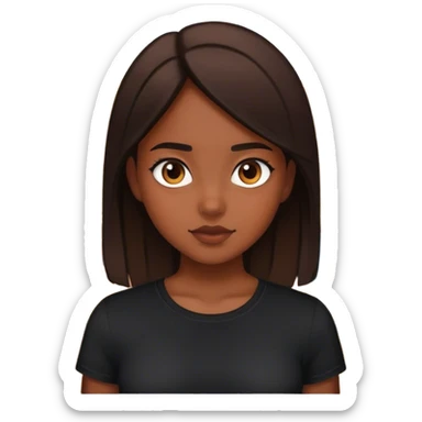 girl in black shirt indoors sticker