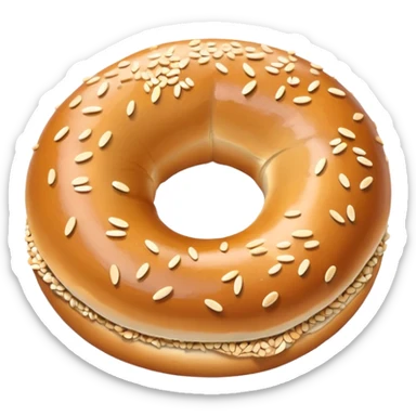 Happy bagel sticker