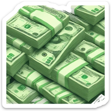 stack of money sticker