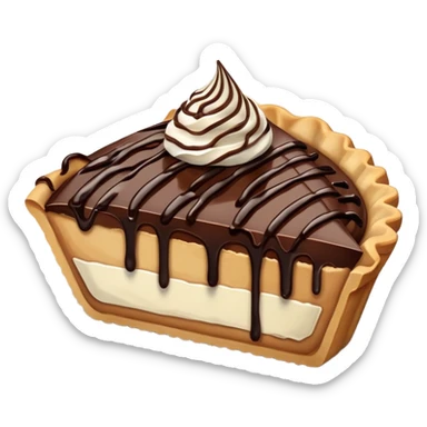 piece of pie drizzled in chocolate sticker