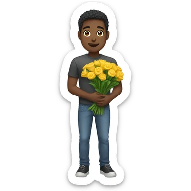boyfriend giving flowers sticker