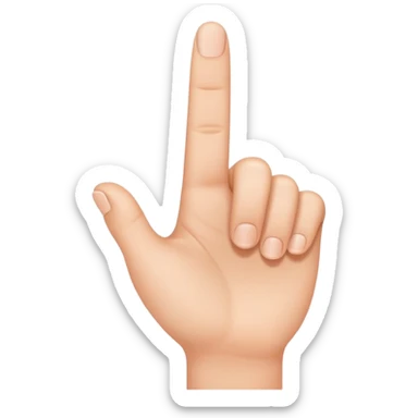 hand making an L shape with a finger and thumb  sticker