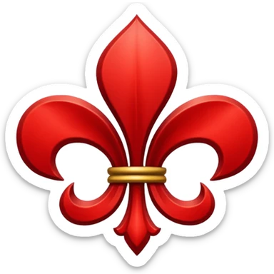 Fleur de lys rouge  sticker