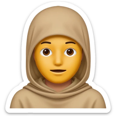 Emoji de persona tapada la cara y sin boca sticker