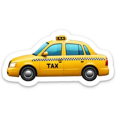 Taxi reflection + puddle, City Rain Scenes. sticker