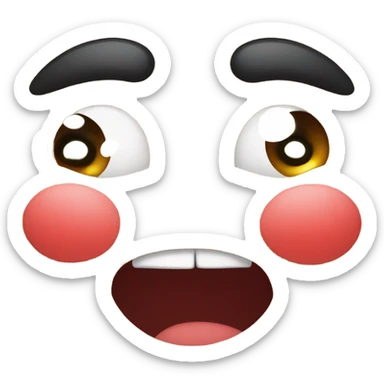 a ultra red blussing red surprized emoji sticker