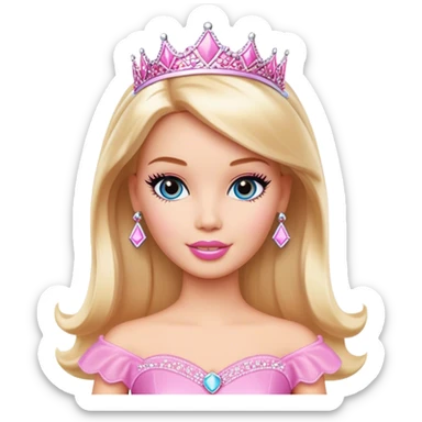 Barbie Princess and Pop Star sticker
