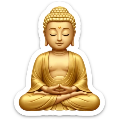 Buddha emoji in meditation sticker