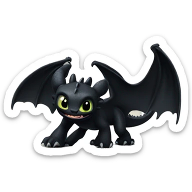 Night Fury Toothless dragon sticker