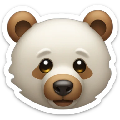 Bear face with steam out of nose sticker