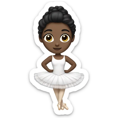 Black haired white skin ballerina sticker