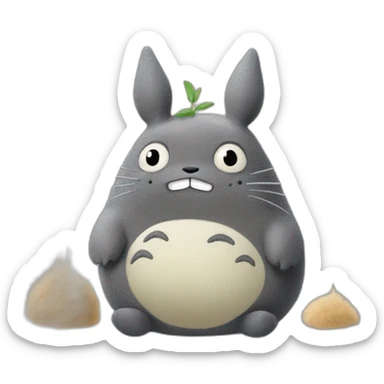 totoro dust bunnies sticker