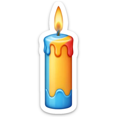Form € birthday candle  sticker