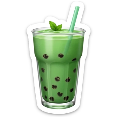 Mint  boba sticker