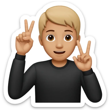 WEST SIDE SINGG WITH FINGERS. a W with one Hand🖐️ sticker