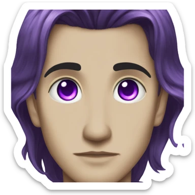 Rhysand from ACOTAR, faerie, pointed ears, purple eyes sticker