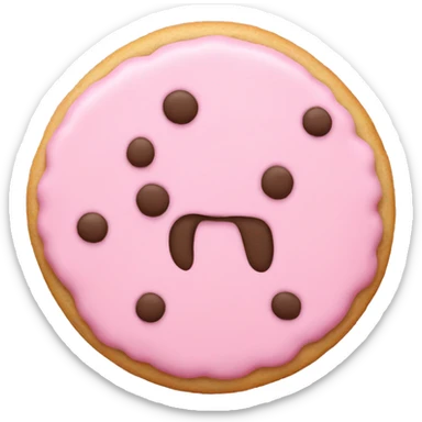 pastel pink cookie sticker