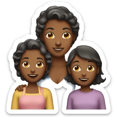 mother and 2 daughters sticker