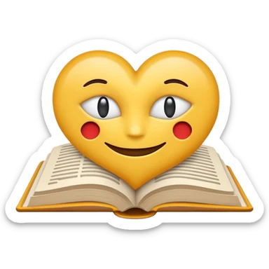 A minimalist emoji-style icon representing wordplay — symbolizing creativity with language. It features an open book or speech bubble merging with playful letters or word fragments, forming a clever visual pun. sticker