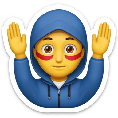 Красный воин мужчина во весь рост с топором в руках sticker