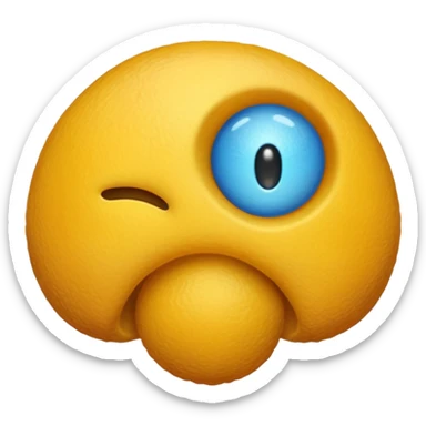 An emoji symbolizing a prostate sticker
