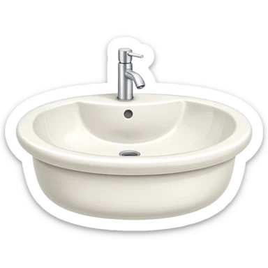 retro wash basin
 sticker