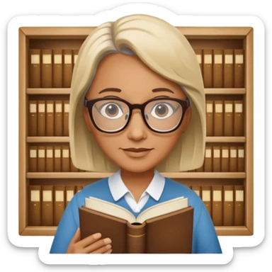 middle aged, The wise librarian sticker