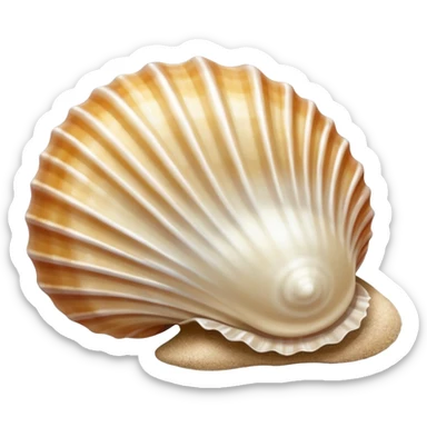 A seashell resting in shallow water on sandy seabed.


























































 sticker