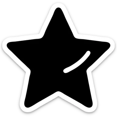 solid icon of a shiny silver star on a glossy black car surface, minimal subtle reflections, focus on mirror shine, elegant and minimal sticker