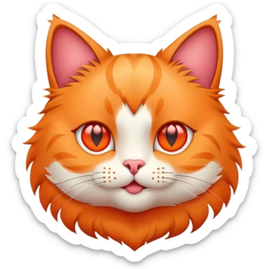 cat with heart eyes and “Wow” face sticker