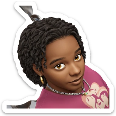 stylish male with jewelry sticker