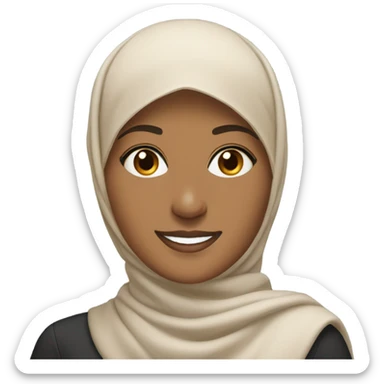 career woman smile in hijab  sticker