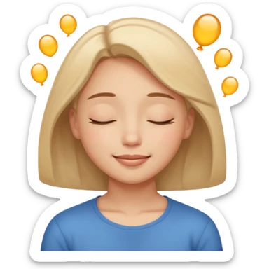 Augen geslossen. Total im moment. Glpcklich, leichtes lächeln. Verträumt. Leichtigkeit. Freiheit. sticker