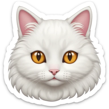 gatito blanco con ojos de enamorado sticker