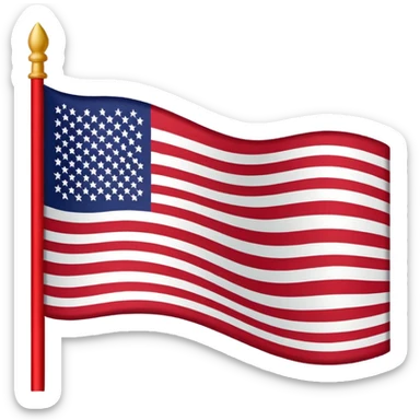 American flag turned upside down  sticker