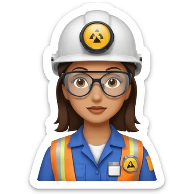 opérateur contrôle non destructif féminin brune sticker