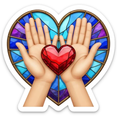 Manos de corazon de colores sticker