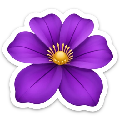 Purple flower sticker