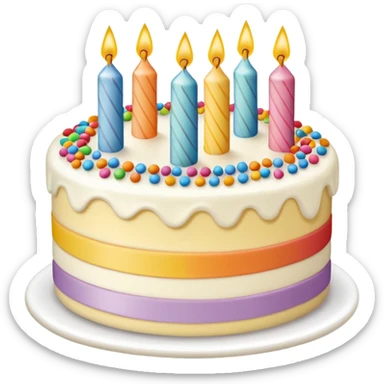 birthay cake sticker