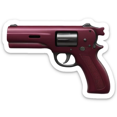 fancy burgundy long gun sticker