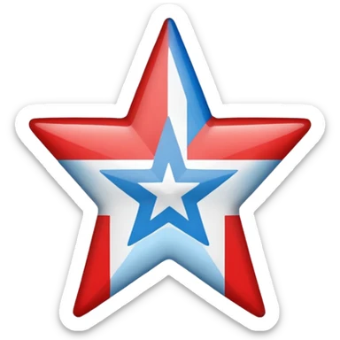 Puerto Rican flag but with light blue instead of royal blue sticker