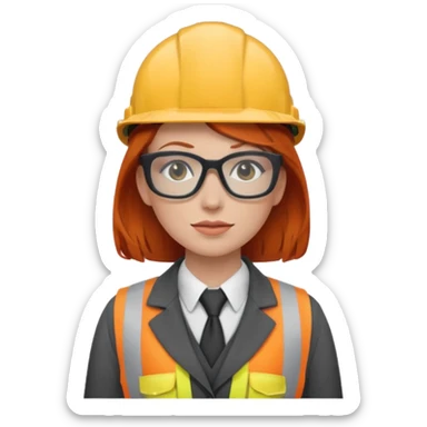 Redheaded cunsturactor woman with suit sticker